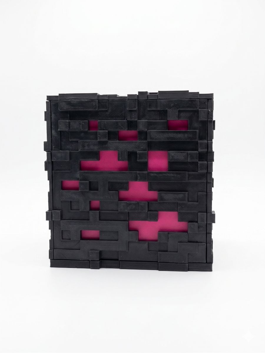 Cubo Mineral Minecraft Rosado