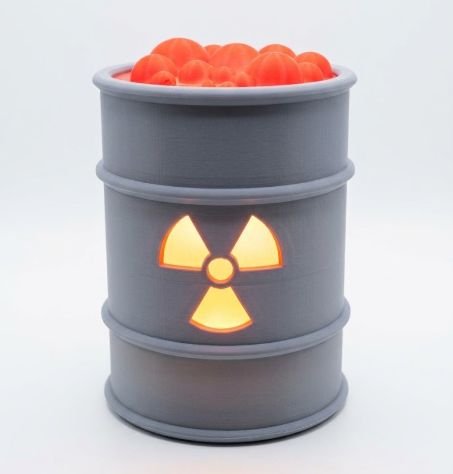 Lampara - Barril Nuclear Radiactivo Rojo