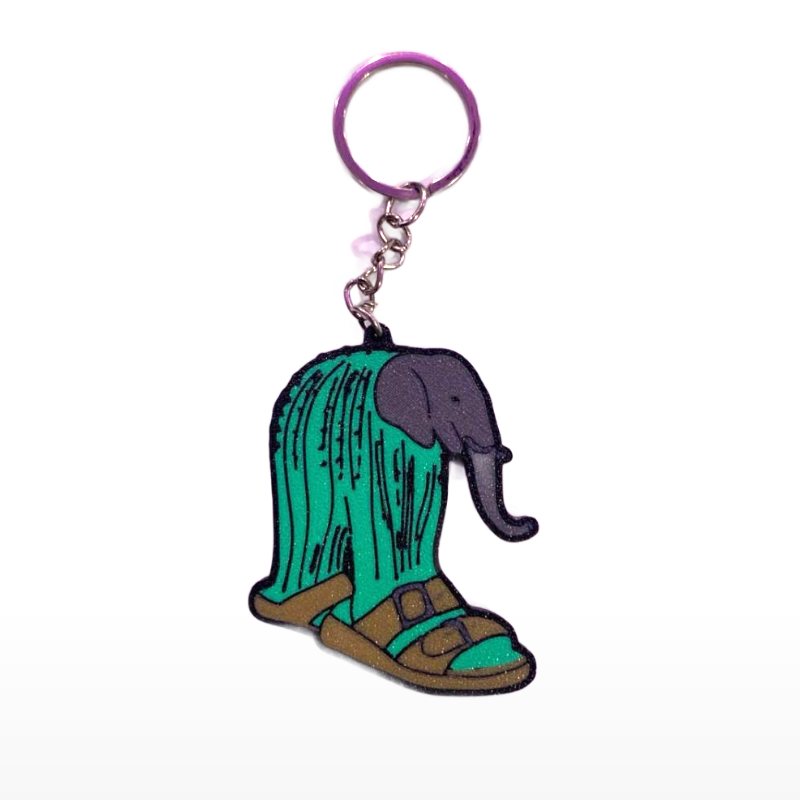 Llavero Elefante Bota Vaquera