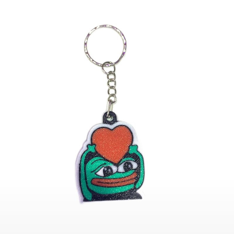 Llavero Pepe Frog Corazón